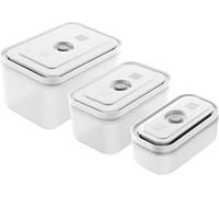 ZWILLING Fresh & Save - Set di contenitori sottovuoto, S, M, L, 3 pezzi, plastica, colore bianco