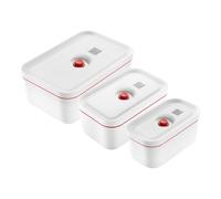 ZWILLING Fresh & Save Set di lunch box, 3-pz. / S/M/L, bianco-rosso, Plastica