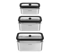 ZWILLING Fresh & Save STAINLESS Set di contenitori, S/M/L / 6-pz., acciaio inox, argento
