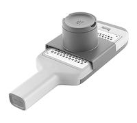 ZWILLING Grattugia multifunzione Z-Cut, Acciaio inox, 4 Inserti intercambiabili con lame diverse, Tecnologia a lame bidirezionali, Vaschetta per raccogliere gli alimenti grattugiati, Grigio