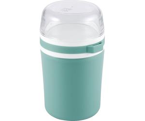 ZWILLING Lunchtime - Tazza da viaggio per cereali, a prova di perdite, con pratico scomparto e porta cucchiaio, 500 + 200 ml, colore: verde