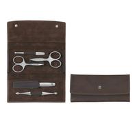 Zwilling Maniküre Pediküre Set 5tlg. con Nagelschere Leder Braun 97407-007
