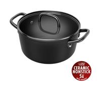 ZWILLING Milano Pentola con coperchio in vetro - 24 cm, alluminio, CERAFORCE Titanium