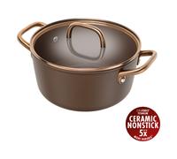 ZWILLING Milano Pentola con coperchio in vetro - 24 cm, alluminio, CERAFORCE Titanium