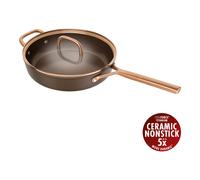 ZWILLING Milano Tegame con coperchio in vetro - 28 cm, alluminio, CERAFORCE Titanium