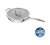 ZWILLING Peak Wok con coperchio - 30 cm, 18/10 acciaio inossidabile, Ceraforce HyCoat