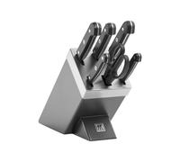 ZWILLING Gourmet ceppo coltelli da cucina autoaffilante 7 pezzi, acciaio speciale inox, grigio, Made in Germany