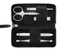ZWILLING Set di 5 tagliaunghie per manicure, pedicure, astuccio vegano, in pelle di mela, nero