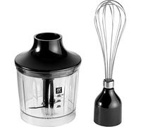 ZWILLING Set di accessori per frullatore a immersione, 2 Pezzi: accessorio per tritare e frusta, Acciaio inox/Nero