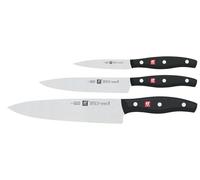 ZWILLING Set di coltelli, 3 Pezzi, Spelucchino, Coltello per carne, Coltello da chef, Acciaio inox speciale/Impugnature in plastica, Twin Pollux