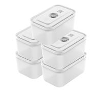 ZWILLING Set di contenitori sottovuoto, 5-pz. / M, trasparente-grigio, Plastica