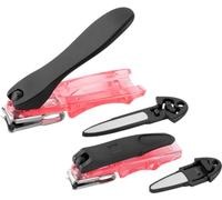 ZWILLING Set di forbicine per unghie, 2 pezzi con tagliente leggermente curvo e lima per unghie integrata, extra affilate in 80 mm e 100 mm, rosso