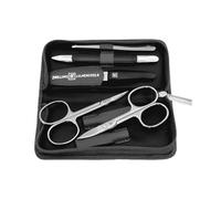 Zwilling - Set manicure 5 pezzi - Manicure - Forbici per unghie - Pinzette - Cura delle unghie - Custodia con cerniera - Custodia in pelle - 13,8 x 6,5 x 2,5 cm - Nero