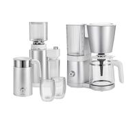 ZWILLING Set per il caffè, 4-pz. / 200/400/1500 ml, bianco-acciaio / argento, Vetro
