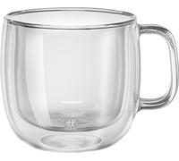 ZWILLING Sorrento Plus 2-pz., Set di bicchieri da cappuccino, trasparente