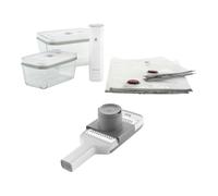 ZWILLING Starter set sottovuoto con grattugia multifunzione, 7-pz. / M/L, grigio/trasparente, Vetro