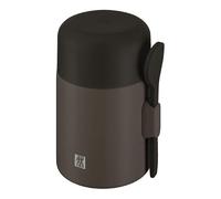 ZWILLING Thermo Plus, contenitore da 600 ml, mantiene caldo/freddo fino a 10 ore, a doppia parete, in acciaio inox con cucchiaio, a prova di perdite, leggero, lavabile in lavastoviglie, cioccolato