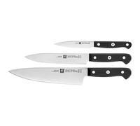 ZWILLING - Set di coltelli Gourmet, 3 pezzi, in acciaio inox, colore: Argento/Nero, 48 x 38 x 28 cm