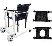 ZWJABYY Ascensori per Pazienti per Uso Domestico,Sollevatore Portatile per Pazienti,Sedia per Doccia con Rotelle,Cambio per La Casa per Anziani Paralizzati,A Rotelle Manuale per Disabili,B