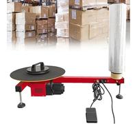 ZWJABYY Macchina avvolgitrice Manuale elettrica da 220 V con Film Estensibile, distributore di Film Estensibile, utensile per confezionatrice per Pallet, tavola Girevole per avvolgimento Pallet