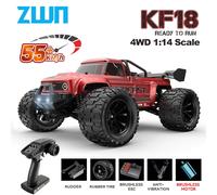 ZWN KF18 1:14 Brushless RC Auto Con Luce A LED Professionale 4WD 2.4G Telecomando Fuoristrada Monster Truck Giocattoli per I Bambini Regalo 16102 Red 1B FB