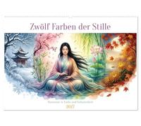 Zwölf Farben der Stille (Wandkalender 2027 DIN A2 quer), CALVENDO Monatskalender: Harmonie in Farbe und Gelassenheit