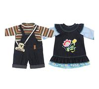 ZWOOS 2 Pezzi Vestiti per Bambole 30-40 cm, compatibili con JC Toys, Manhattan Toy e Altri, Regali per Ragazze, Bambini (Set 2)