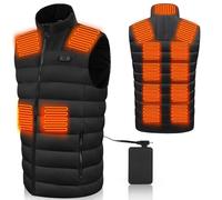 ZWOOS Giacca Riscaldata per Uomo e Donna, 15 Zone, Gilet Riscaldato con Batteria 20000 mAh, 3 Temperature, Giubbotto Termico per Sci, Pesca, Trekking, Campeggio, Lavabile in Lavatrice (L)