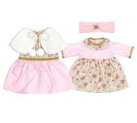 ZWOOS Vestiti per Bambole 35-43 cm, Elegante Abito in Cotone Compatibile con Baby Born, Baby Annabell e Altri, Regali per Ragazze, Bambini, Confezione da 2