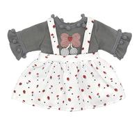ZWOOS Vestiti per Bambole 35-43 cm, Vestito con Stampa di Fragole Compatibile con Baby Born, Baby Annabell, Nenuco e Altri, Regali per Ragazze, Bambini