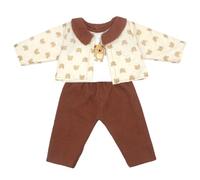 ZWOOS Vestiti per Bambole 50-55 cm, Completo Orsetto Marrone Compatibile con New Born Baby Bambole, Regali per Ragazze, Bambini