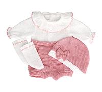 ZWOOS Vestiti per Bambole per New Born Baby Doll, Abitini Lana con Cappello e Calzini per Bambolotti 35-43 cm