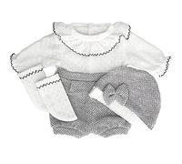 ZWOOS Vestiti per Bambole per New Born Baby Doll, Abitini Lana con Cappello e Calzini per Bambolotti 35-43 cm