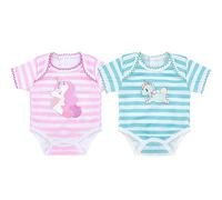 ZWOOS Vestiti per Bambole per New Born Baby Doll, Pagliaccetti per 43cm Bambolotti, Set di 2