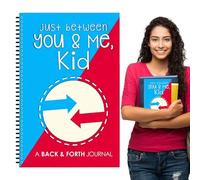 Zwpontia Diario "Back & Forth" con scritta "Just Between You & Me, Kid "Between Grown-Up & Kid, Back and Forth Journal for Parent and Kids Activity Journal Book