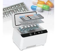 ZWQOZ Termostato for il raffreddamento dei farmaci, frigorifero for medicinali e refrigeratore for insulina, scatola portatile for il raffreddamento dell'insulina for farmaci(Doublebattery)