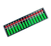ZWQXZX Abacus Mathematical, Abaco in Plastica A 15 Cifre, Strumento for Imparare La Matematica, Portatile, Leggero, for Principianti E Insegnanti Calcolatrice Gioco(Grün)