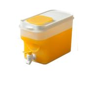 ZWQXZX Dispenser Acqua per Feste Botte for Bevande da 4 Litri con Rubinetto, Distributore di Vino Resistente alle Alte Temperature Limonata(Yellow)