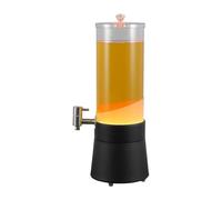 ZWQXZX Dispenser Acqua per Feste Distributore di Bevande A Torre da 3 Litri con Piano Luminoso A LED for Bar for Feste Limonata(Black)