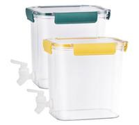 ZWQXZX Dispenser Acqua per Feste Distributore di Bevande da 2 Pezzi con Rubinetto, Distributore di Bevande for Frigorifero, in Plastica Limonata