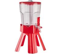 ZWQXZX Dispenser Acqua per Feste Torre for Bevande con Dispenser di Birra A Cubetti di Ghiaccio for Feste da Tavolo Limonata(Rot)