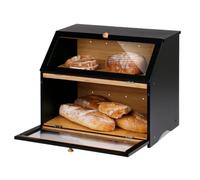 ZWQXZX Porta Pane da Cucina per Pane Contenitore per Il Pane in bambù A Due Piani, per A 2 Strati, Grande capacità di Stoccaggio del per La Cucina