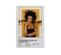 ZWSYHJ Dipinto da parete in stile retrò con scritta in inglese "The Miseducation of Lauryn Hill", vari stili di stampa, decorazione da parete per camera da letto, senza cornice, 50 x 75 cm