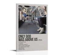 ZWSYHJ Dipinto da parete su tela, con scritta "Vampire Weekend Only God Was Above Us", stile retrò, vari stili di stampa, decorazione da parete per camera da letto, con cornice, stile 50 x 75 cm