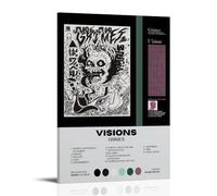 ZWSYHJ Visions-Grimes - Quadro estetico da parete su tela, stile retrò, vari stili di stampa, decorazione da parete per camera da letto, stile cornice, 30 x 45 cm