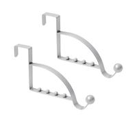 ZWTPGKRD 2 ganci appendiabiti da appendere sopra la porta, appendiabiti per il bagno dietro il retro degli organizzatori di stoccaggio da appendere
