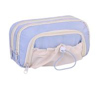 ZWTPGKRD Astuccio estetico a più strati, penna di grande capacità per l'organizzazione di materiale scolastico Scatola multistrato di grande capacità estetica, Viola, Bellezza di massa