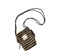 ZWTPGKRD Borsa a tracolla sfocata con design unico a pois colorati per appassionati di moda e professionisti, Strisce marroni, As shown in the picture (error 1-447cm)