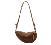 ZWTPGKRD Borsa da donna Retro Crossbody Bag Trendy Dumplings Bag Grande Capacità Borsa a tracolla Signore PU Leather Messenger Bag, Marrone, As shown in the picture (error 1-867cm)