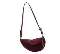 ZWTPGKRD Borsa da donna Retro Crossbody Bag Trendy Dumplings Bag Grande Capacità Borsa a tracolla Signore PU Leather Messenger Bag, Rosso, As shown in the picture (error 1-864cm)